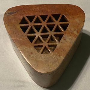 TRIANGLE STONE INCENSE CONTAINER BOX